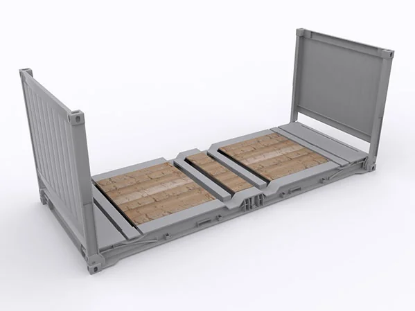 Contenedor Flat Rack de 20 pies